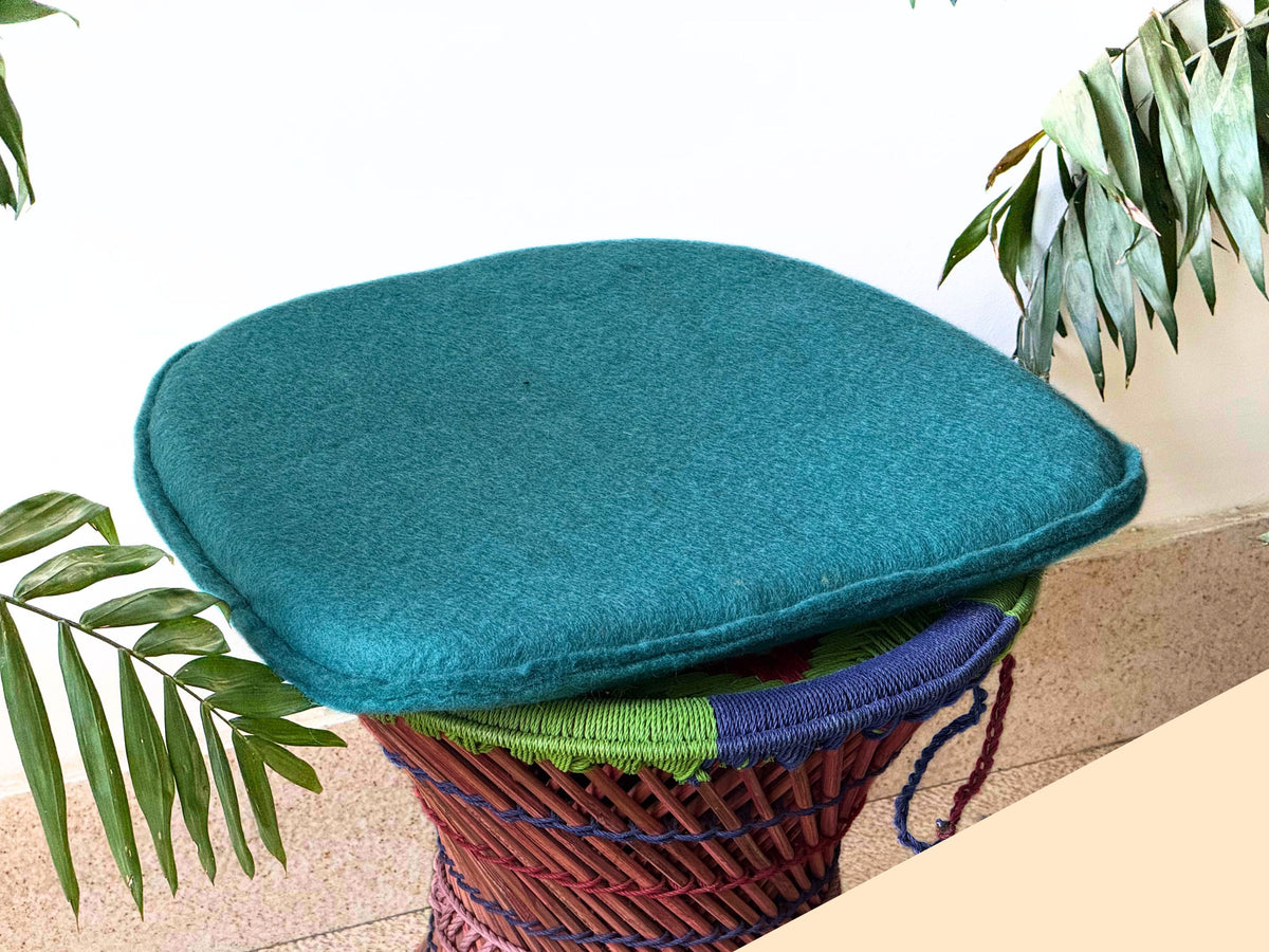 Set of 3  Handmade Felt Wool Chair Pad – Soft Seat Cushion