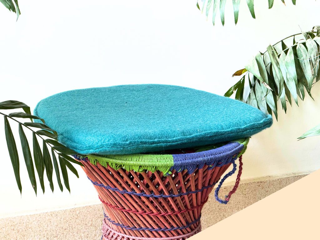 Set of 3  Handmade Felt Wool Chair Pad – Soft Seat Cushion