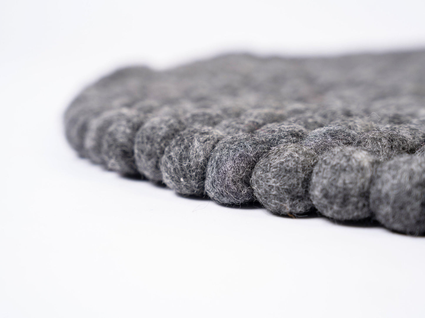 Handmade Wool Felt Ball Rug – Round Carpet, Eco-Friendly Nursery Decor, Boho Home Mat